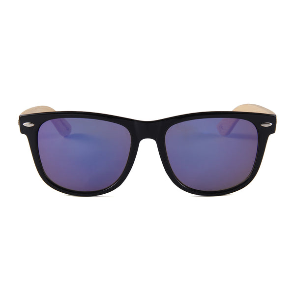 Wayfarer Bamboo Sunglasses Blue Mirror Lens UV400 Philippines