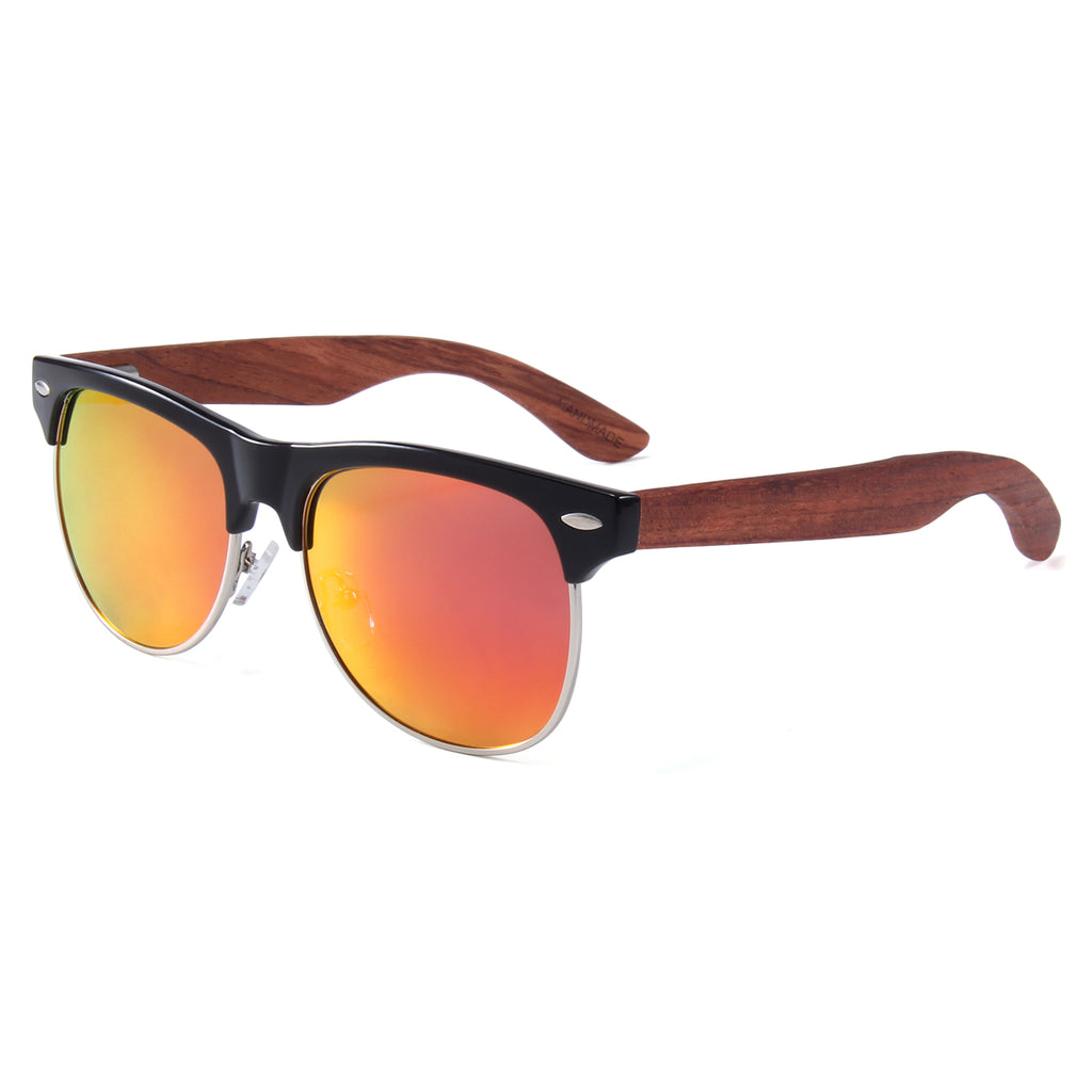 Newham - 02 - Red Mirror Polarized Lens with Cork Case