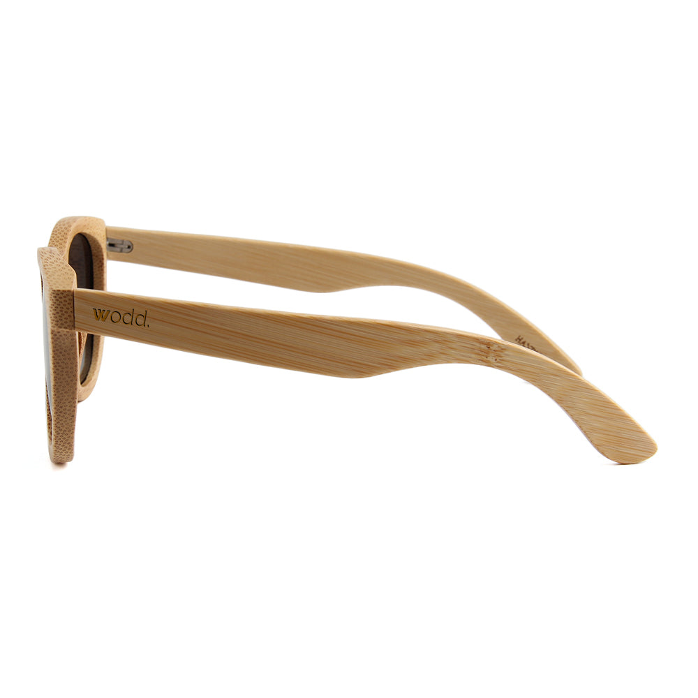 Blaker - 01 - Full Bamboo Sunglasses Smoked Polarized Lens UV400