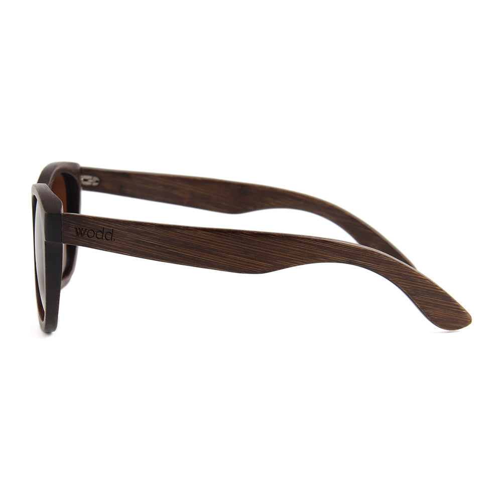 Blaker Full Bamboo Sunglasses Brown Polarized Lens Spring Hinges