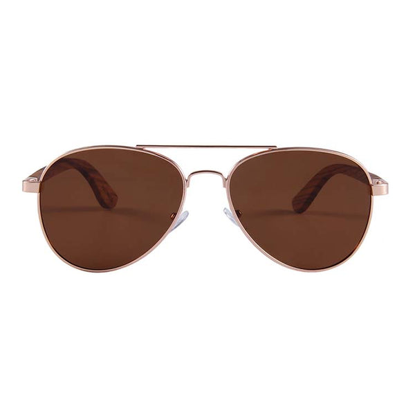 Helston Aviator Wooden Sunglasses Brown Polarized Lens Philippines