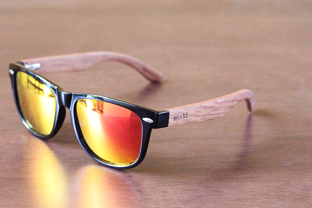 brimfield red mirror polarized lens wooden sunglasses online