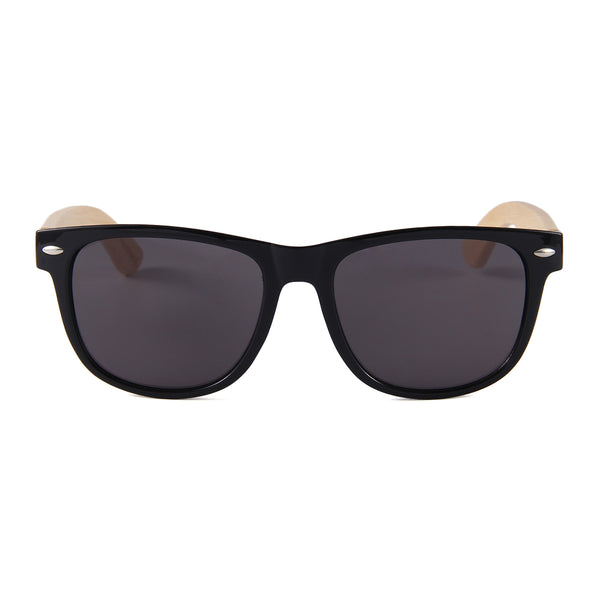 Falman Wayfarer Bamboo Sunglasses Smoked Lens UV400