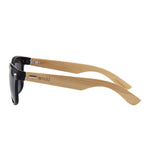 Falman Wayfarer Bamboo Sunglasses Smoked Lens Spring Hinges