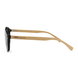 Oriza Bamboo Sunglasses Smoked Lens Spring Hinges