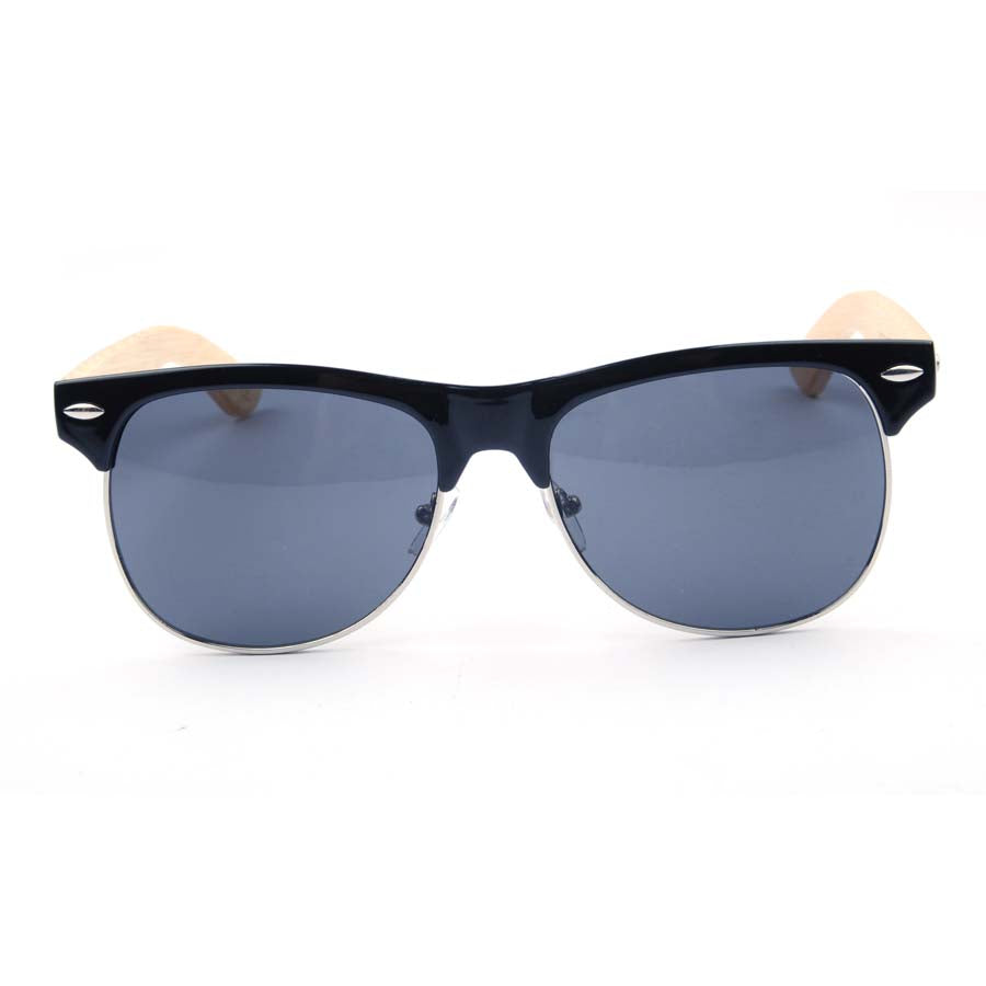 Stanlow clubmaster style bamboo sunglasses polarized